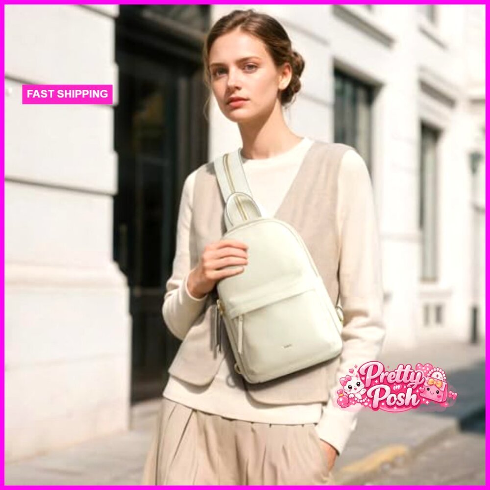 Leather Sling Backpack with RFID Blocking, Crossb… - image 2